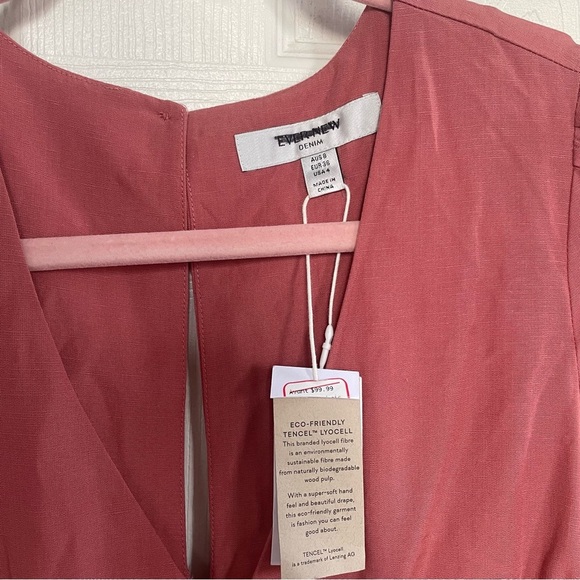 🎁(4) H&M denim| Eco friendly layered midi dress - Picture 4 of 7